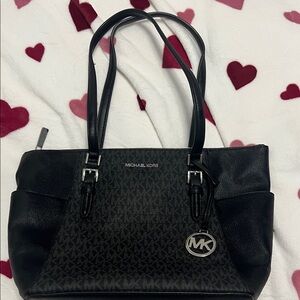 Michael Kors Black and Gray Signature Tote